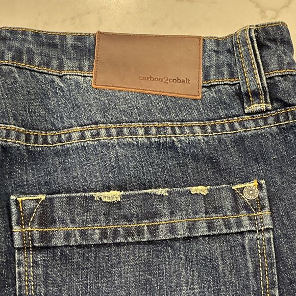 Carbon 2 Cobalt C2C Elemental Jeans Mens 36x32 Blue Button Fly Slight Taper Leg - Picture 8 of 11